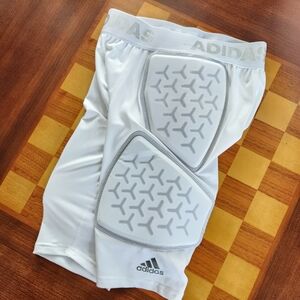 Adidas White Padded Sports Shorts Girdle Size Small